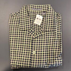 Saks Fifth Avenue Men's green Plaid pajamas. Xl top / M bottom